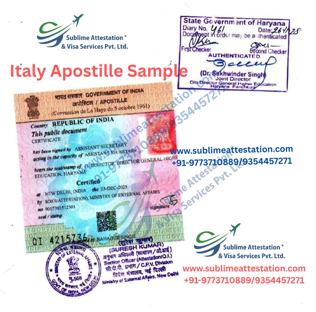 Italy Embassy Attestation