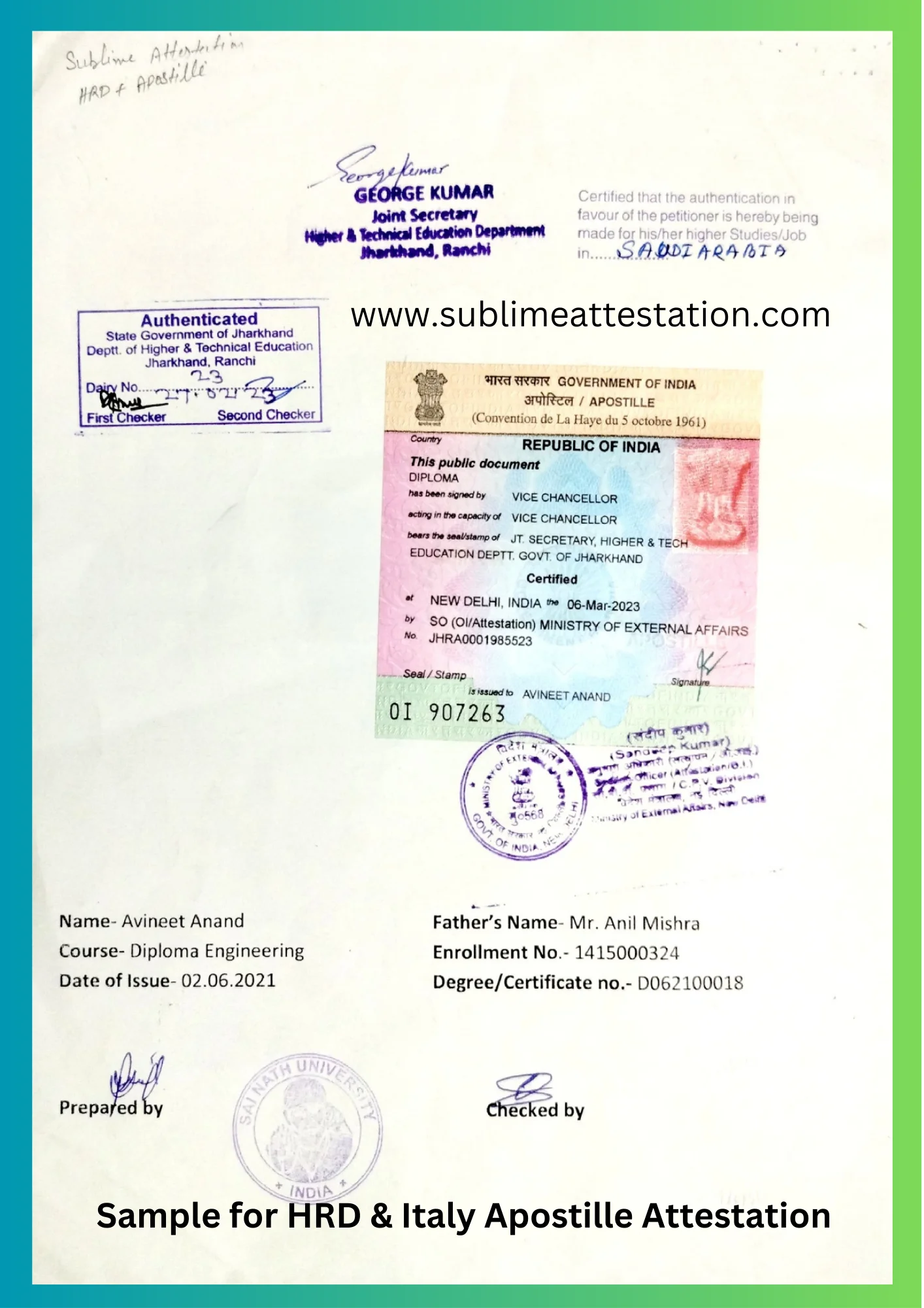Italy Embassy Attestation
